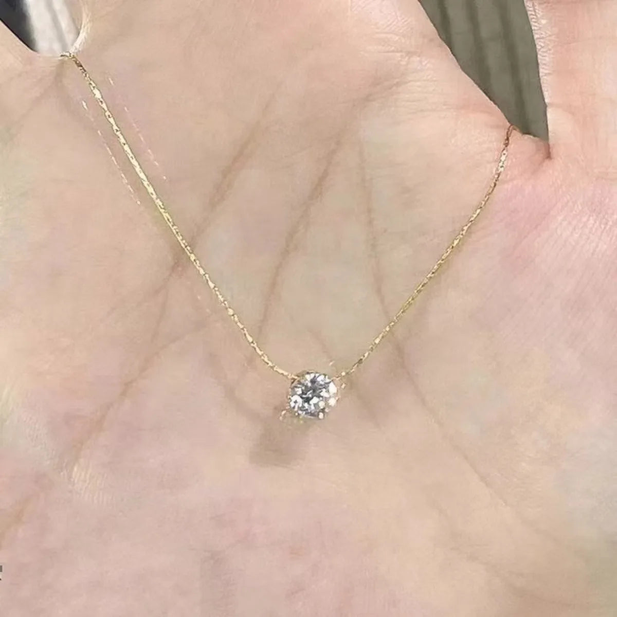 Stainless Steel Zircon Clavicle Necklace