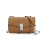 Sequined Chain-Strap Leather Clutch