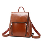 Leather Travel Backpack Purse