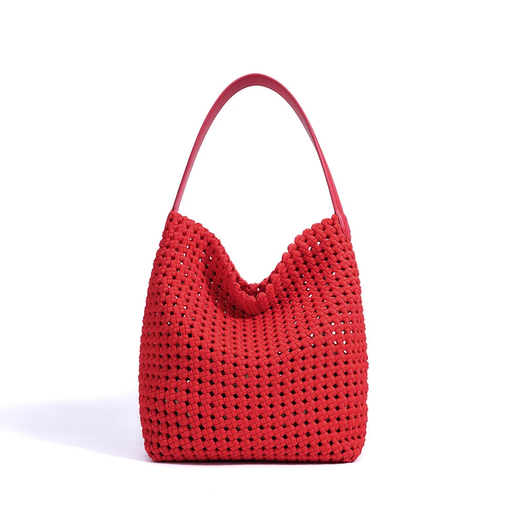 Woven Fabric Bucket Bag