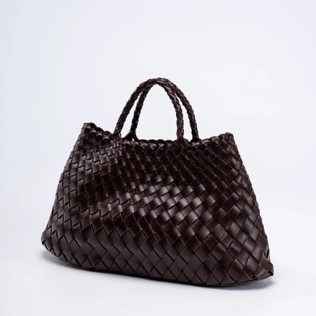 Woven PU Tote Handbag