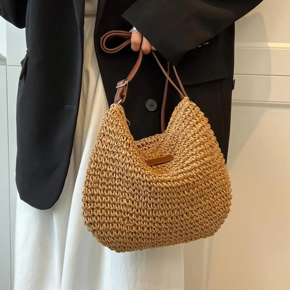 Paper Woven Fashion Hobo Bag