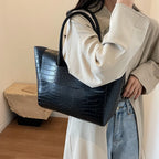 Textured Flap Top Handle Bag