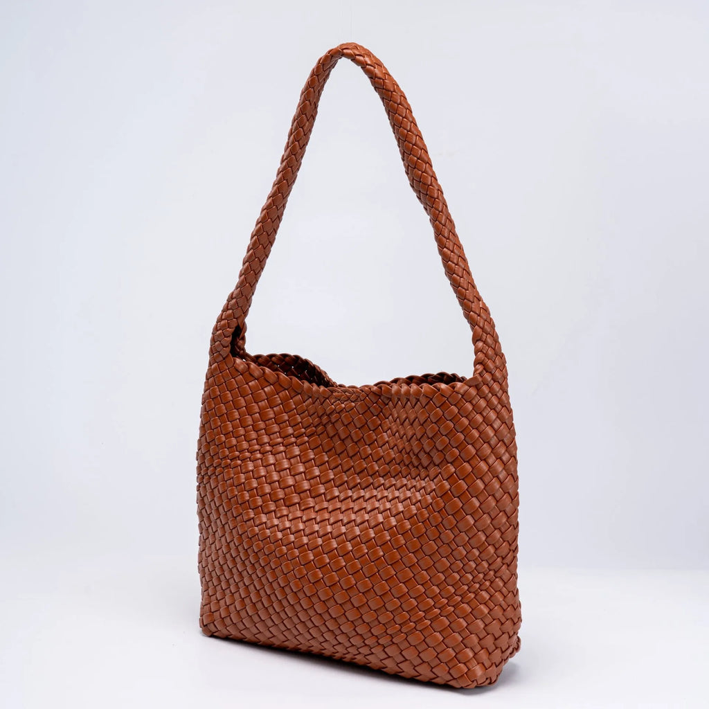 Woven PU Leather Shoulder Bag