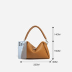 Brown Leather Drawstring Handbag