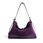 Suede Tote with Cover Closure