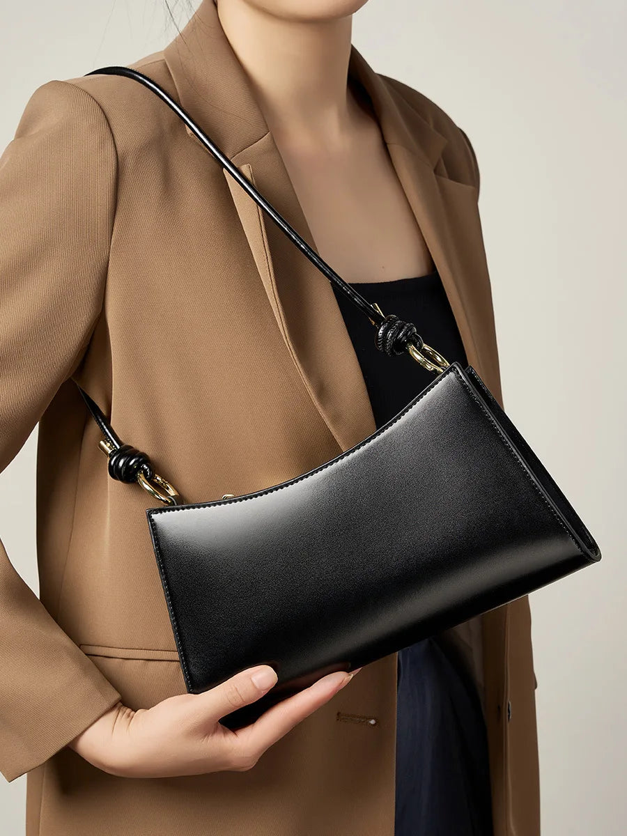 Embroidered Leather Camera Crossbody Bag