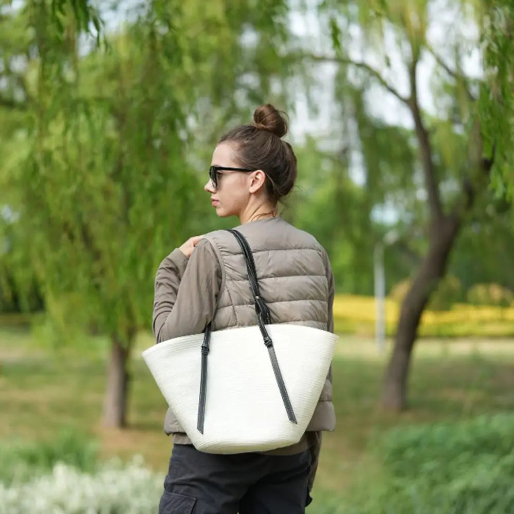 Artisan Paper Weave Tote