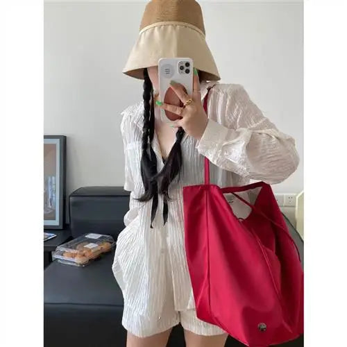 Nylon Bucket Tote Shoulder Bag