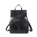 Multi-Zip Leather Clamshell Backpack