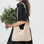 Cotton Woven Tassel Shoulder Bag