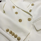 Double Breasted Lion Button Blazer