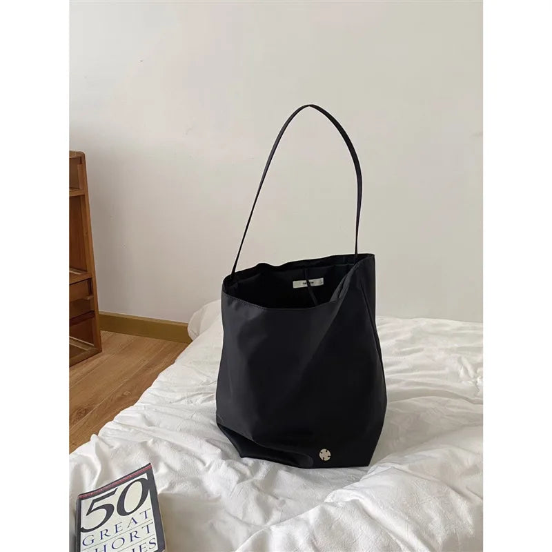 Nylon Bucket Tote Shoulder Bag
