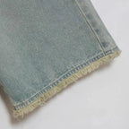 Raw Hem Wide Leg Jeans