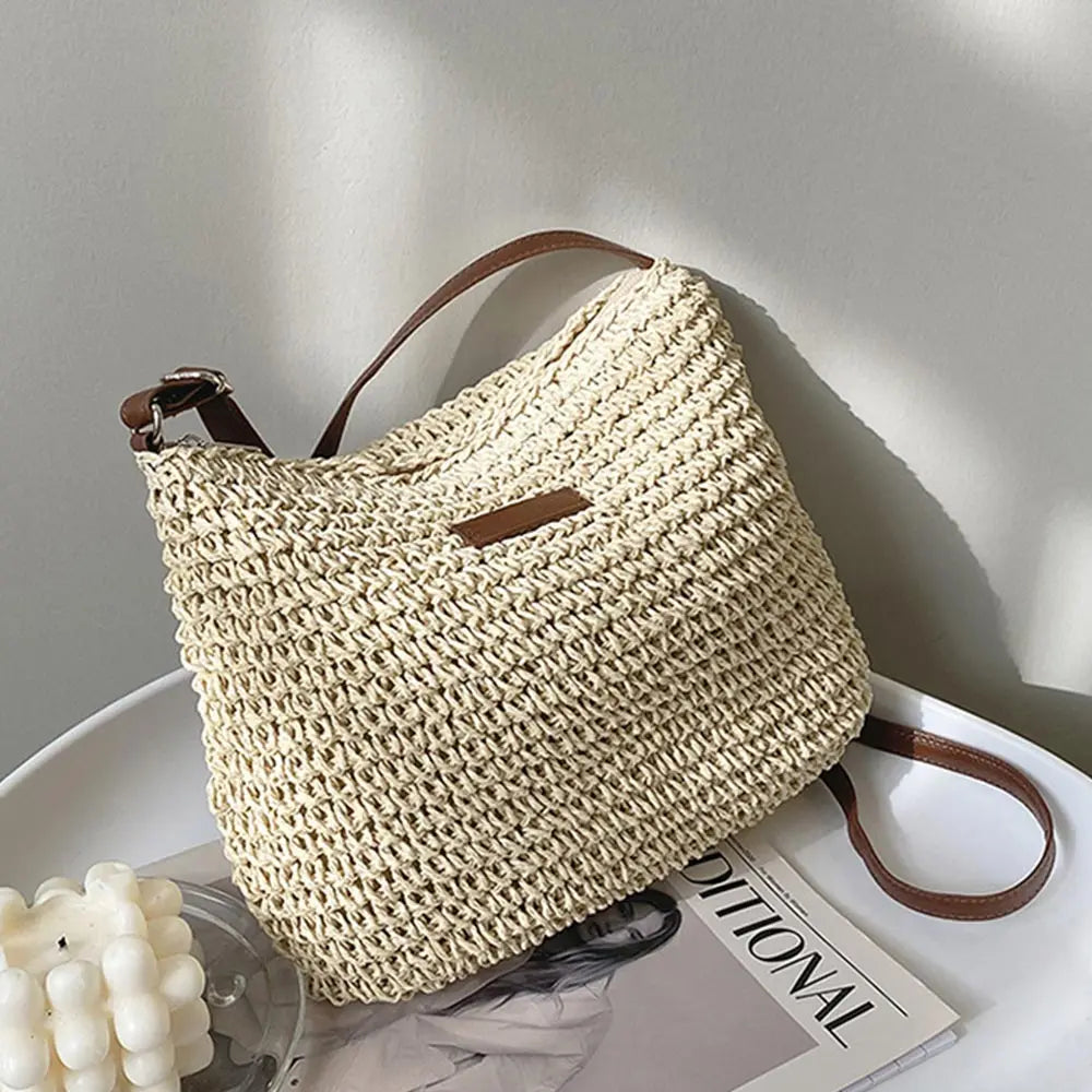 Paper Woven Fashion Hobo Bag