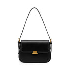 Structured Candy Pattern Leather Satchel