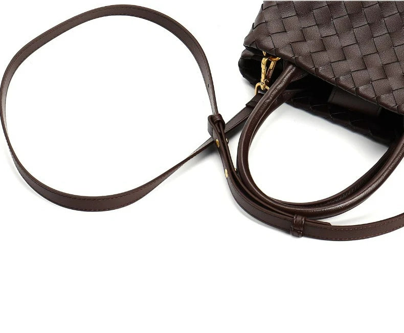 Handwoven Genuine Leather Crossbody Bag
