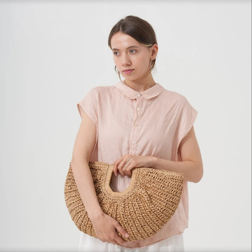 Artisan Paper Weave Hobo Bag