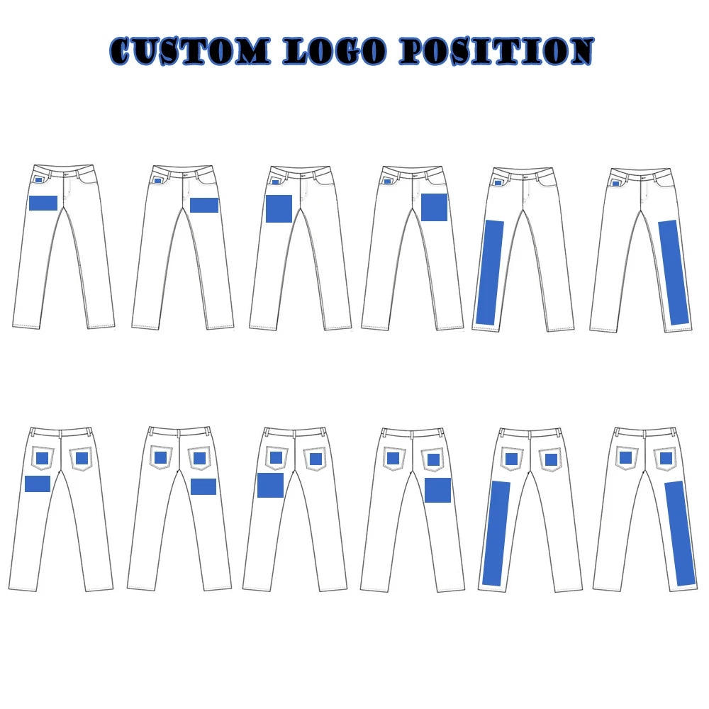 High-Waisted Beaded Rhinestone Jeans