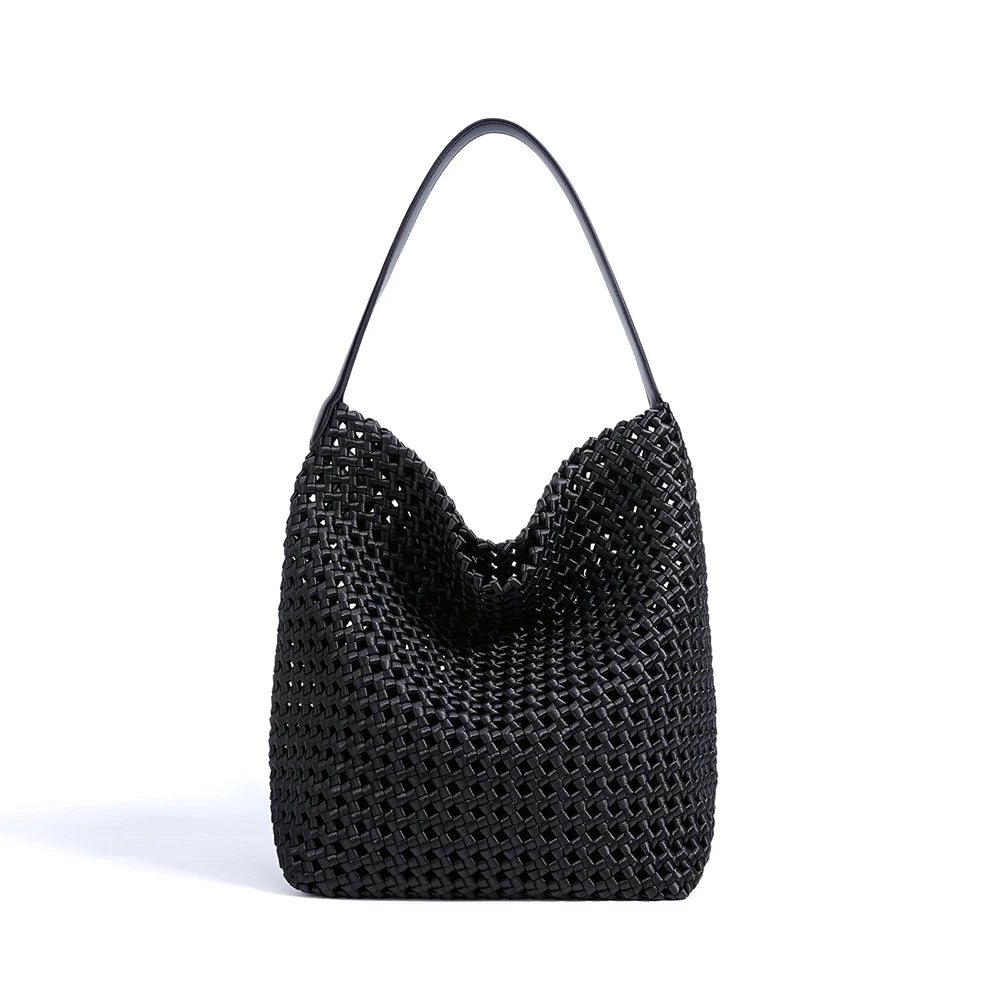 Woven Fabric Bucket Bag