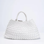 Woven PU Tote Handbag