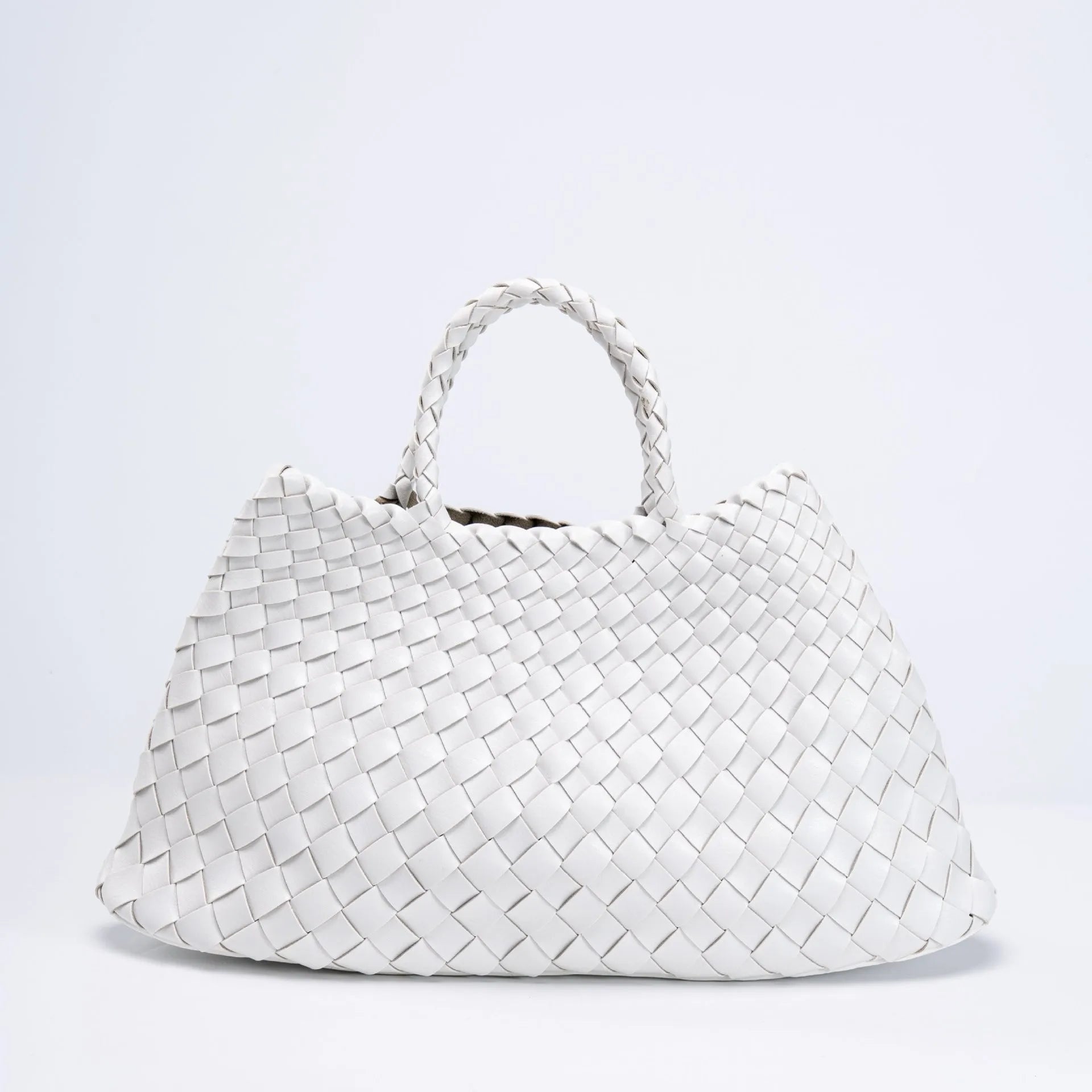 Woven PU Tote Handbag