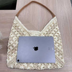 Paper Woven Hobo Shoulder Bag