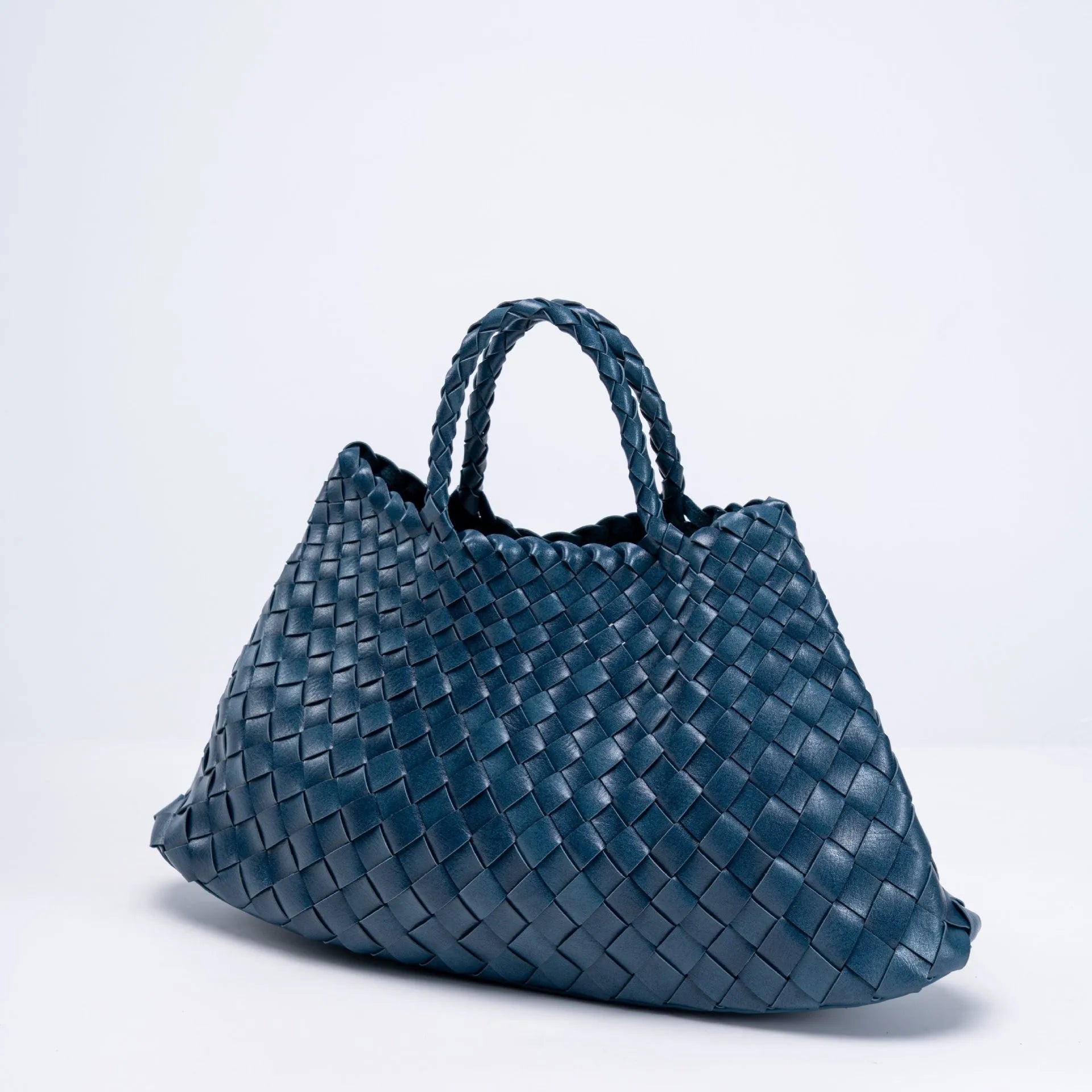 Woven PU Tote Handbag