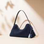 Frosted Suede Retro Crossbody Bag