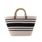 Cotton-Woven Bamboo Handle Tote