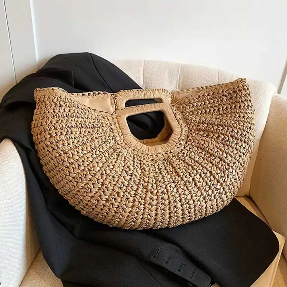 Artisan Paper Weave Hobo Bag