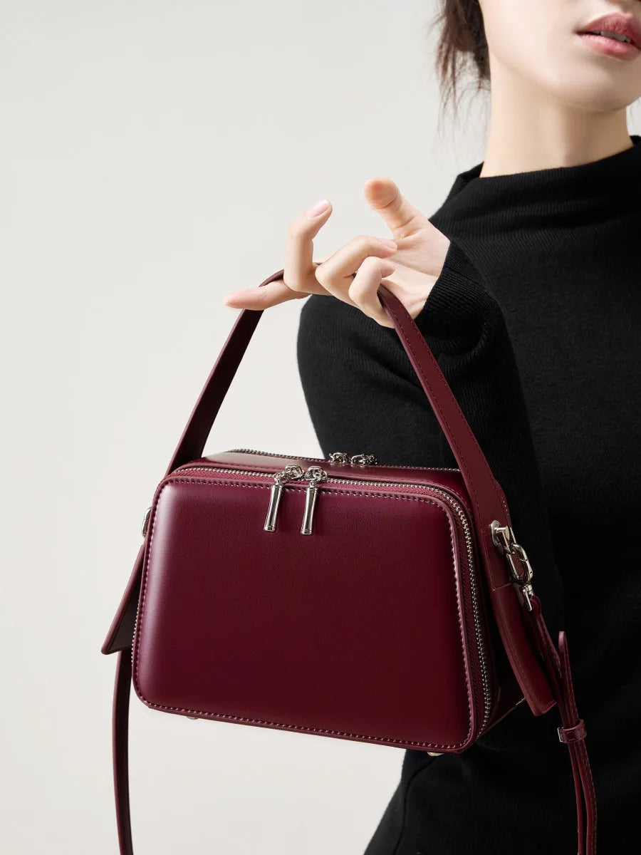 Soft Leather Crossbody Hobo Bag