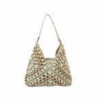 Paper Woven Hobo Shoulder Bag