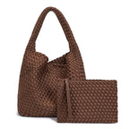 Woven Neoprene Bucket Shoulder Bag
