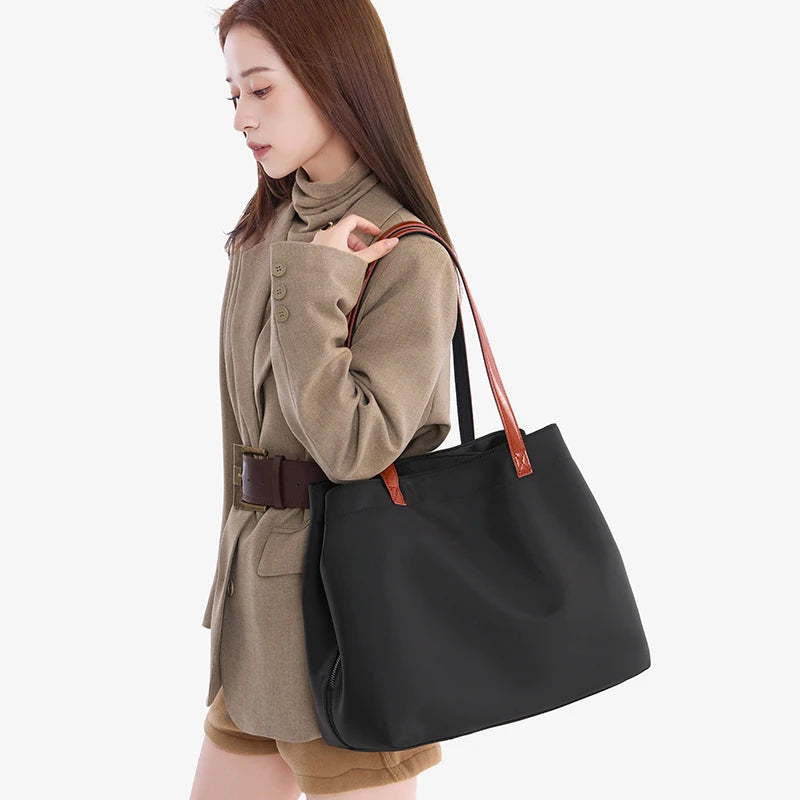 Fashion Nylon Tote Bag with Zipper