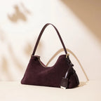 Frosted Suede Retro Crossbody Bag