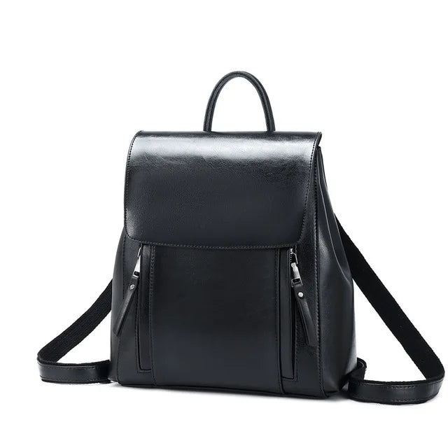 Leather Travel Backpack Purse