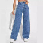 Light Wash Baggy Straight Jeans