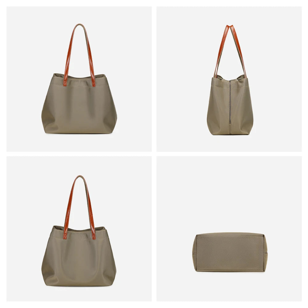 Fashion Nylon Tote Bag with Zipper