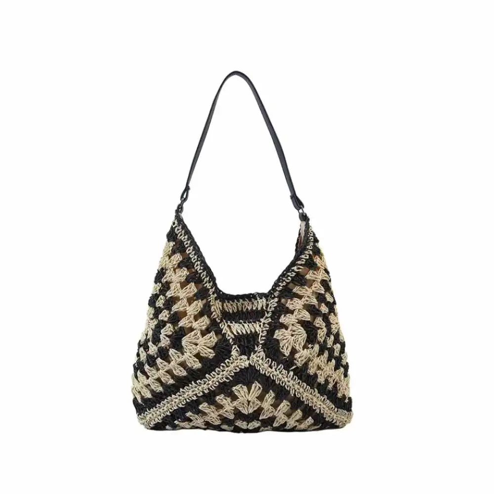 Paper Woven Hobo Shoulder Bag