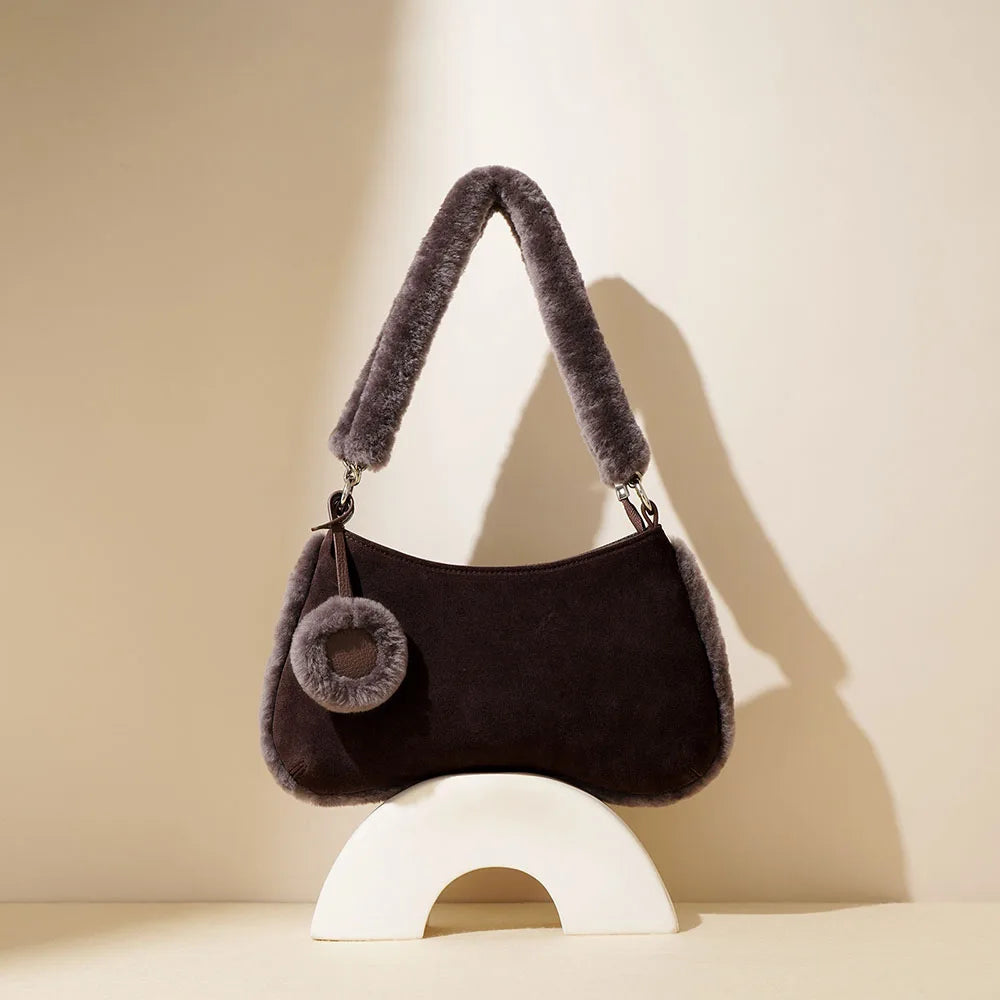 Frosted Leather Crossbody Handbag
