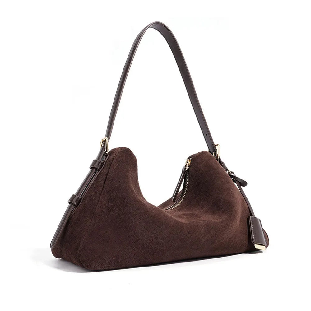 Frosted Suede Retro Crossbody Bag