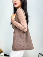Casual Knitted Crochet Tote Bag
