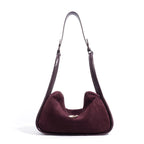 Frosted Suede Zip-Top Tote