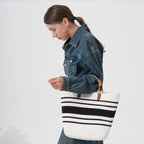 Cotton-Woven Bamboo Handle Tote