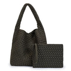 Woven Neoprene Bucket Shoulder Bag