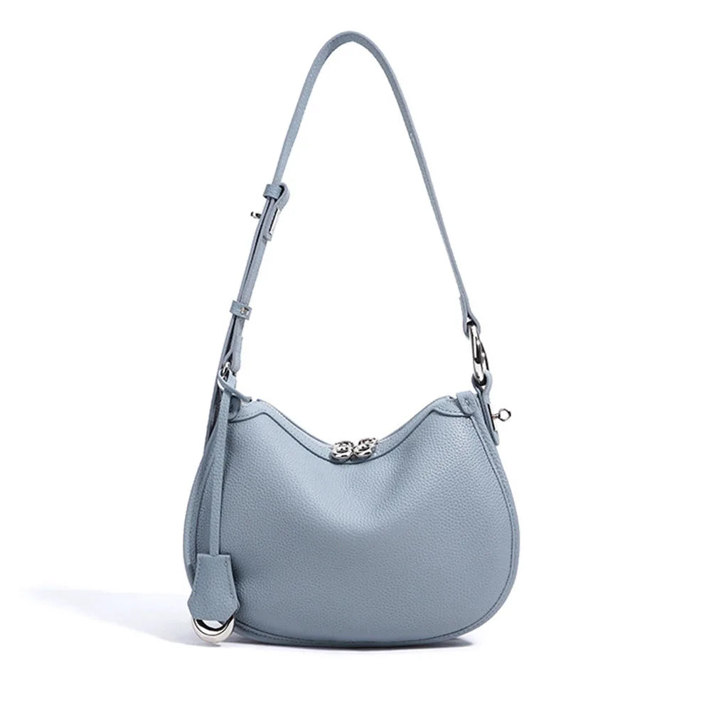 Vintage Half-Moon Leather Purse