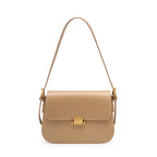 Structured Candy Pattern Leather Satchel
