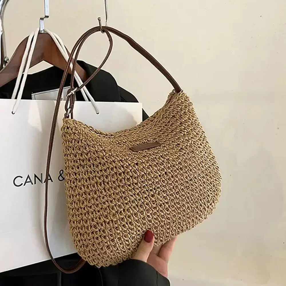 Paper Woven Fashion Hobo Bag