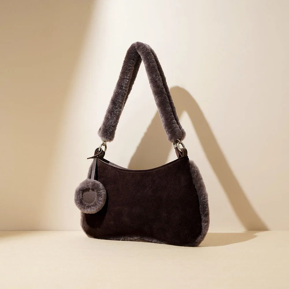 Frosted Leather Crossbody Handbag